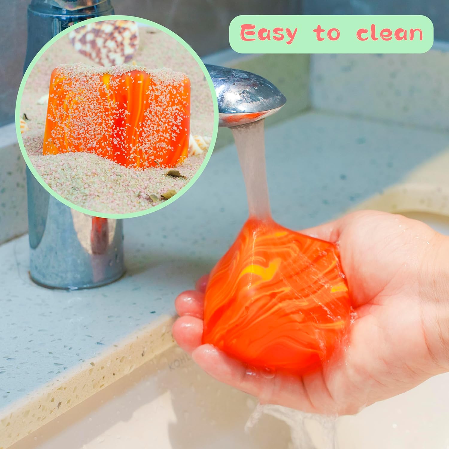 NeeDoh Nice Cube ?C Solid Squish ?C Yellow & Orange - Image 5