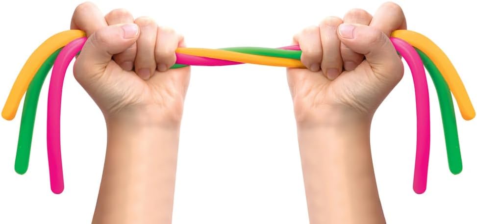 Schylling NeeDoh Noodlies - Sensory Squeeze Toy - Contains 5 Stretchy Noodles - 14 Long - Multicolored (Pack of 1) - Image 3