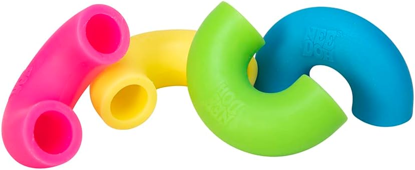 Schylling NeeDoh Mac ‘N- Squeeze - Sensory Squeeze Toy - Contains 4 Squishy Noodles - 3 Wide - Color May Vary (Pack of 1) - Image 9