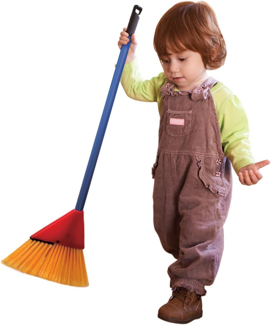 Schylling Children-s Broom Set - Kids Pretend Play Cleaning Kit - Includes Broom. Dustpan. and Brush - Ages 3 and Up - Image 4