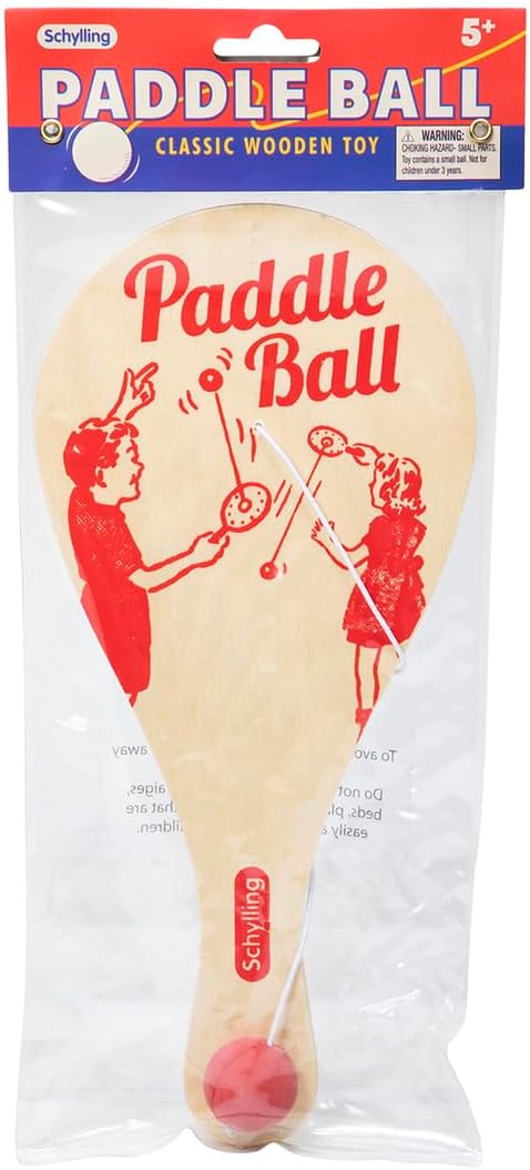 Schylling Paddle Ball - Classic Game Made with Real Wood - Ages 5 and Up - One Piece - Image 3