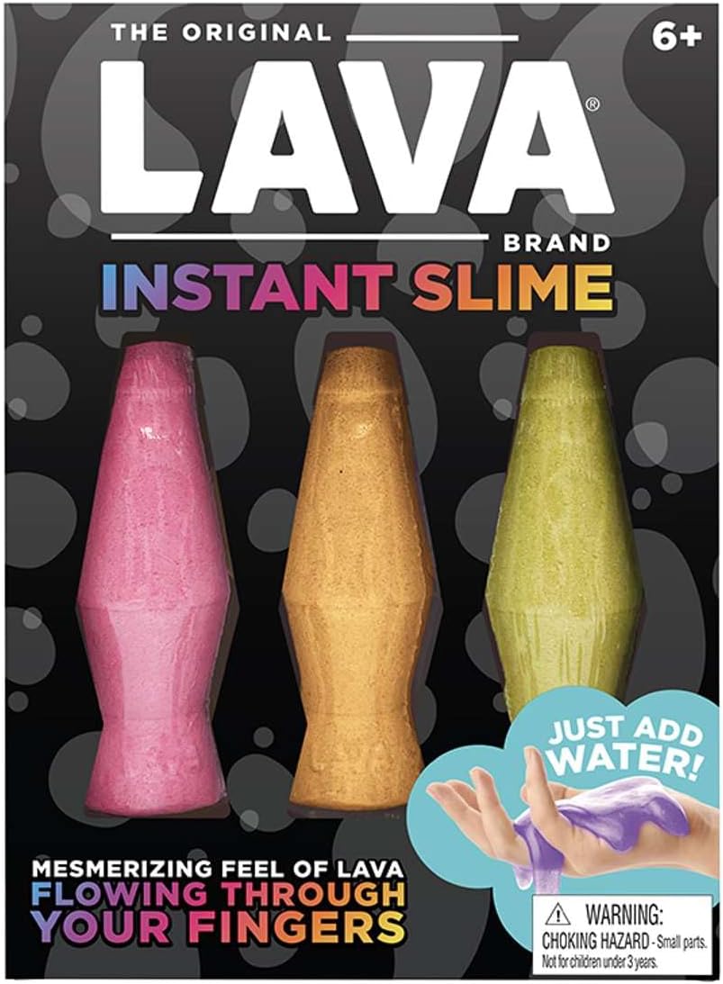 Lava Brand Instant Slime - Make Your Own Slime Activity Kit - Includes 3 Different Colored Slimes - Just Add Water - Ages 6 and Up - Image 2