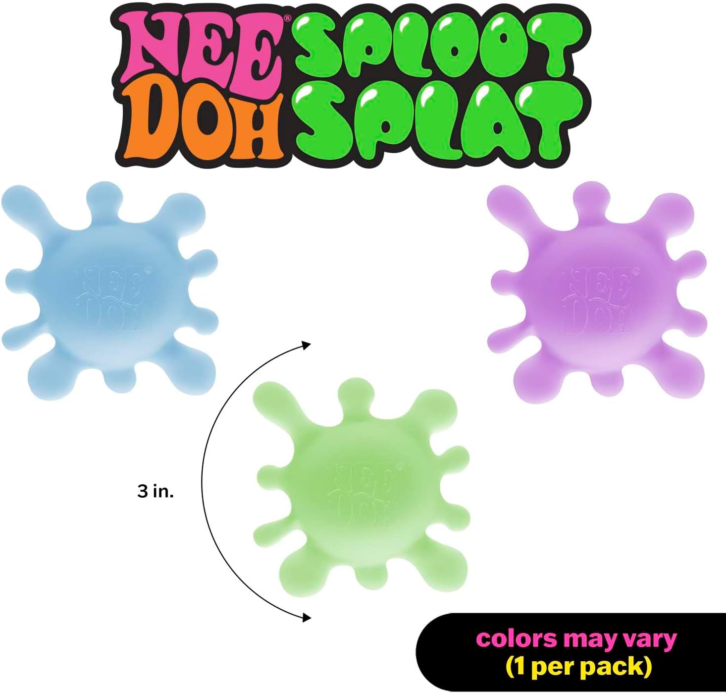 Schylling NeeDoh SplootSplat -The Splat That Sploots - Sensory Toy to Squish. Squeeze. and Pull - Ages 3 and Up - Color May Vary; One Per Pack - Image 5