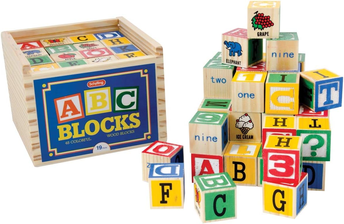 Schylling ABC Wooden Alphabet Blocks Toy - Image 3