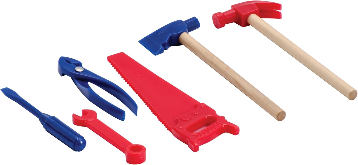 Schylling Toy Tin Tool Box with Tools - Metal Case Including 6 Tools - Ages 3+ - Image 3