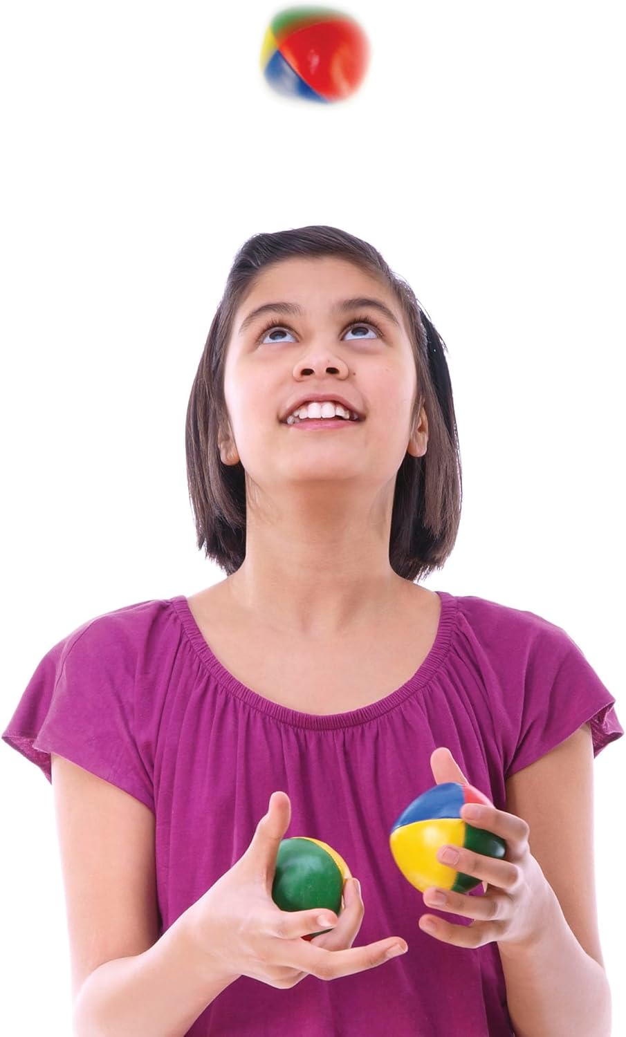 Schylling Classic Juggling Balls - Colorful Vinyl Toss-and-Catch Balls with Bead Filling - Includes 3 Balls and Instructions - Ages 5 and Up - Three Piece Set - Image 4