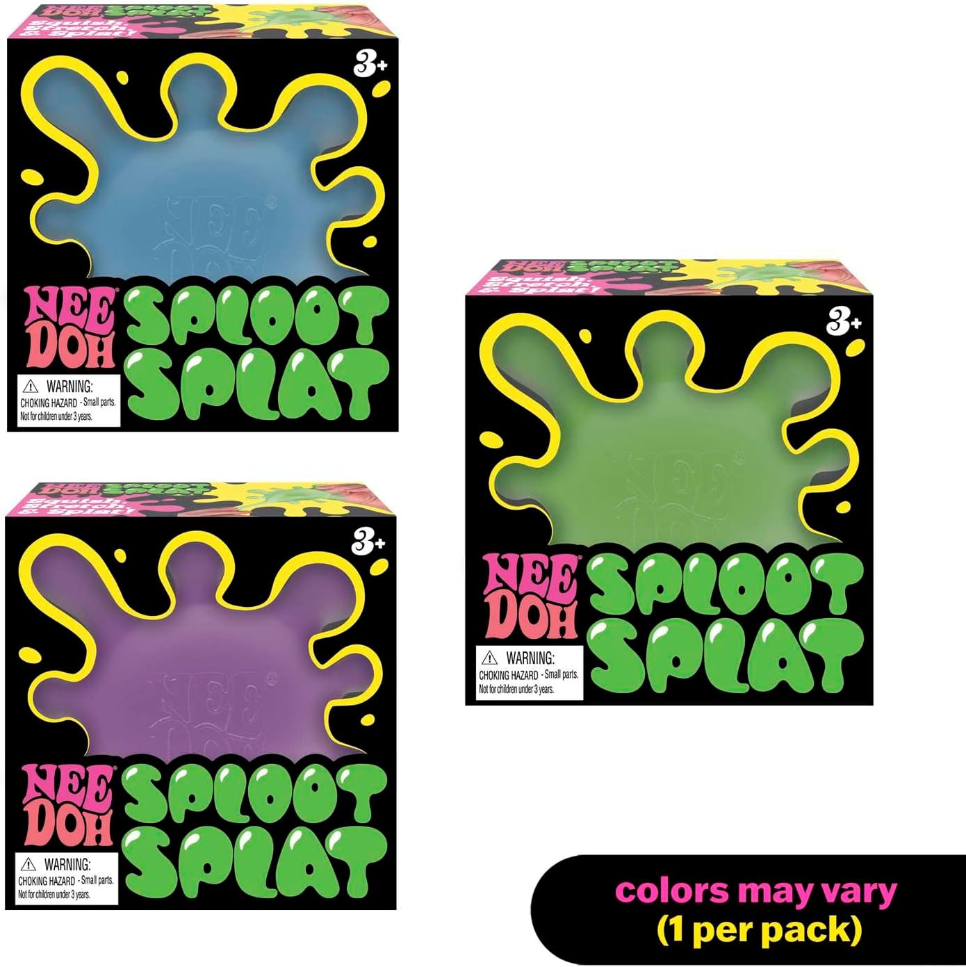 Schylling NeeDoh SplootSplat -The Splat That Sploots - Sensory Toy to Squish. Squeeze. and Pull - Ages 3 and Up - Color May Vary; One Per Pack - Image 2