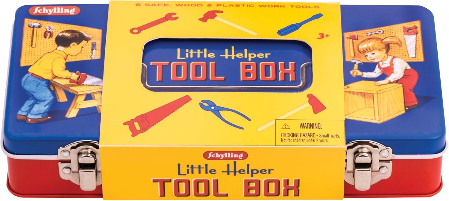 Schylling Toy Tin Tool Box with Tools - Metal Case Including 6 Tools - Ages 3+ - Image 5