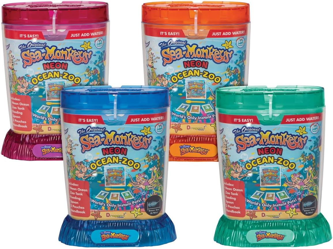 Sea-Monkeys? Ocean Zoo Neon - World-s Only Instant Pets? - Assorted Colors - Ages 6+ (Pack of 1) - Image 6