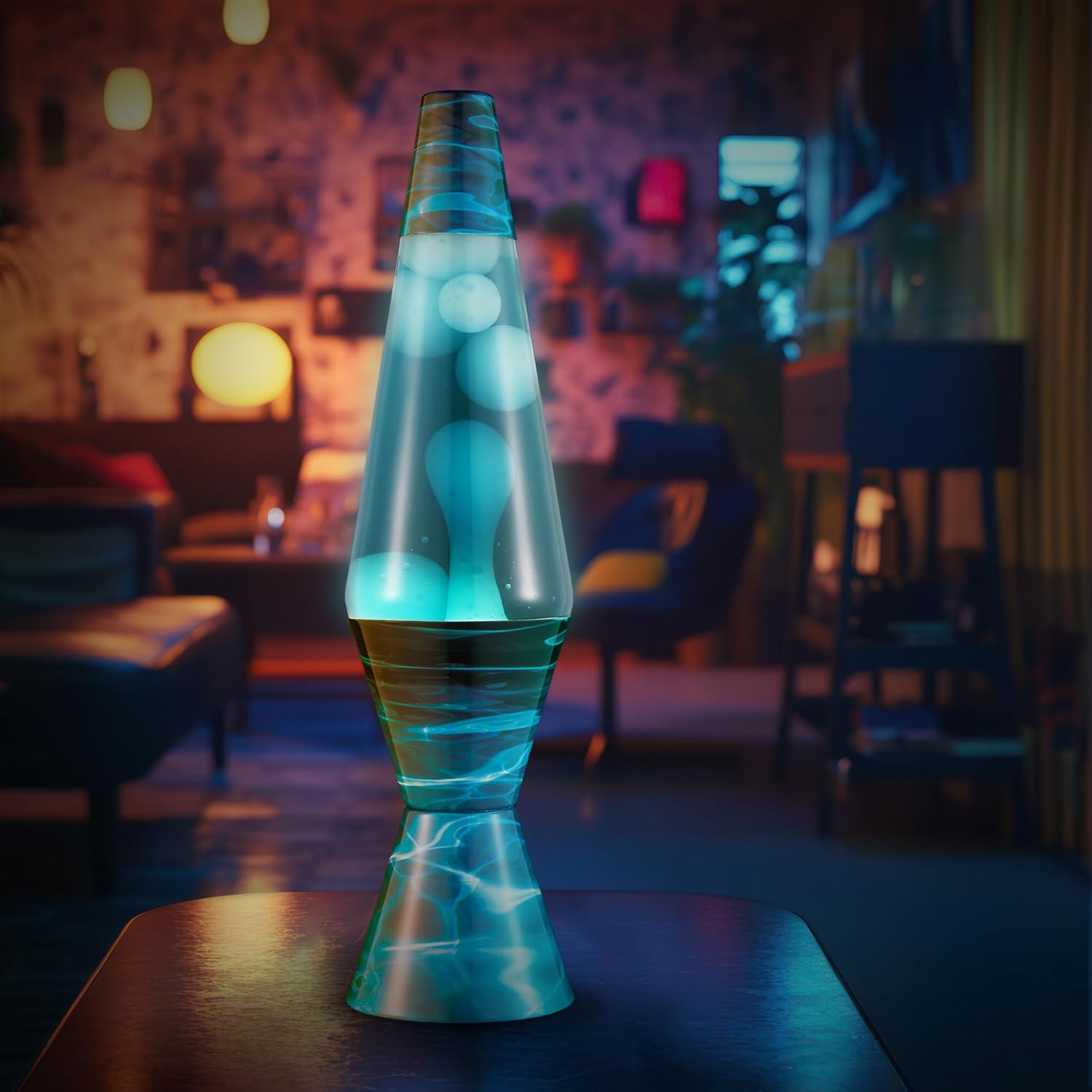 The Original Lava? Lamp - 14.5 Night Swim - Classic Liquid Motion Lamp - White Wax and Blue Liquid - Item #2095 (Amazon Exclusive) - Image 4