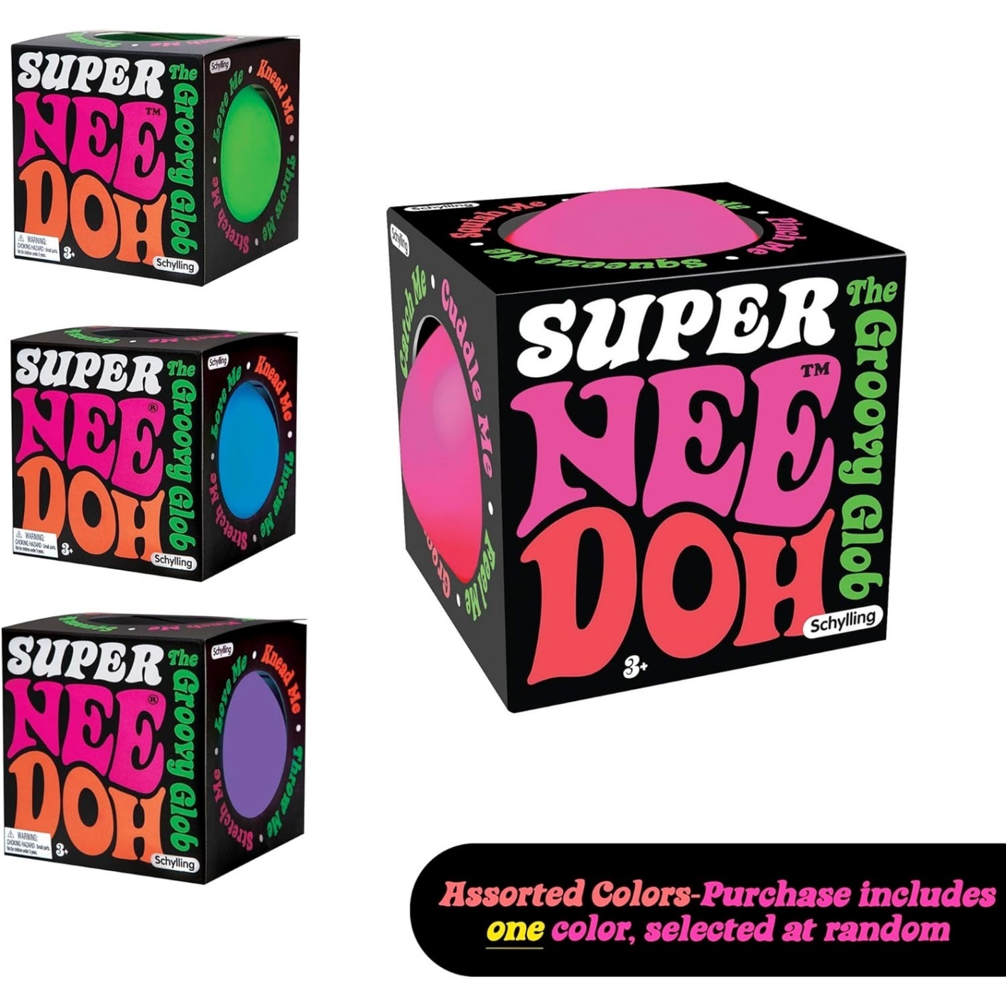 Super NeeDoh - Jumbo Stress Ball - 4.5 - Assorted - Image 2