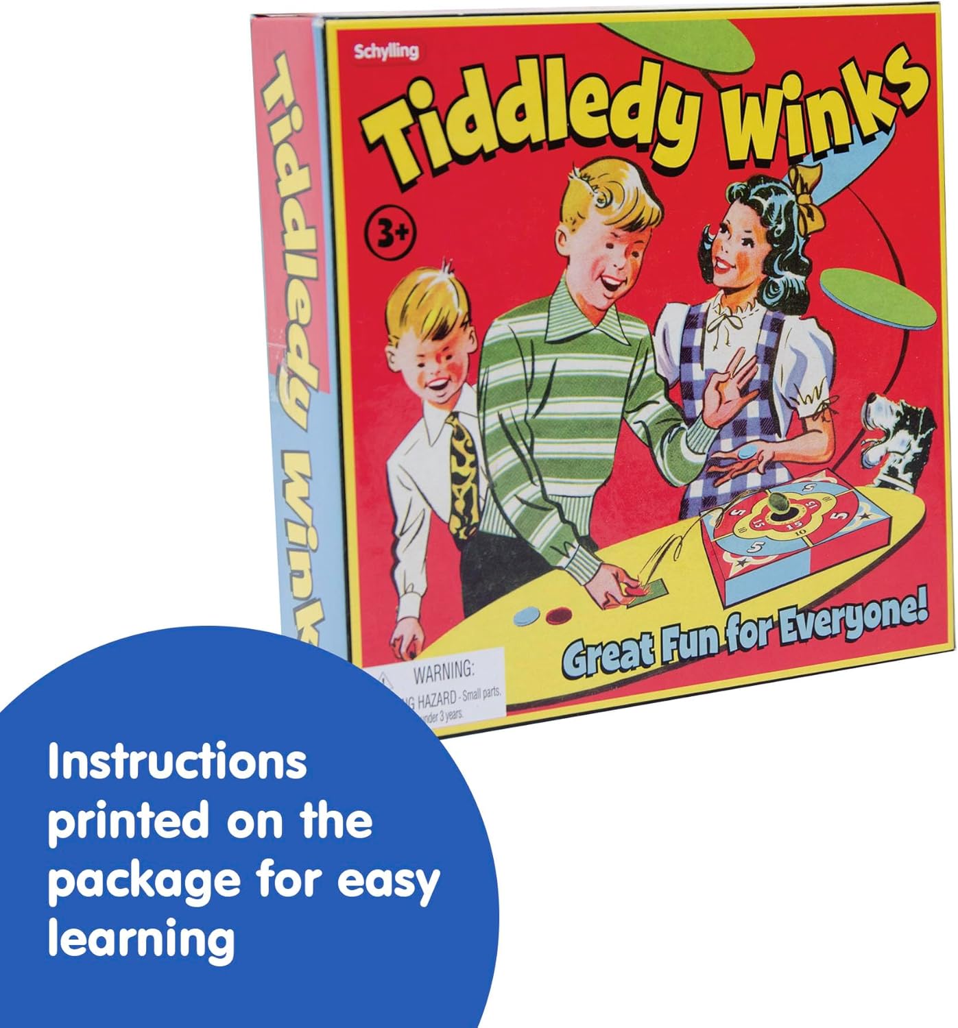 Schylling Tiddledy Winks - Classic Game for The Whole Family - Includes Game Board. Cup. and Winks - Ages 3 and Up - Image 3
