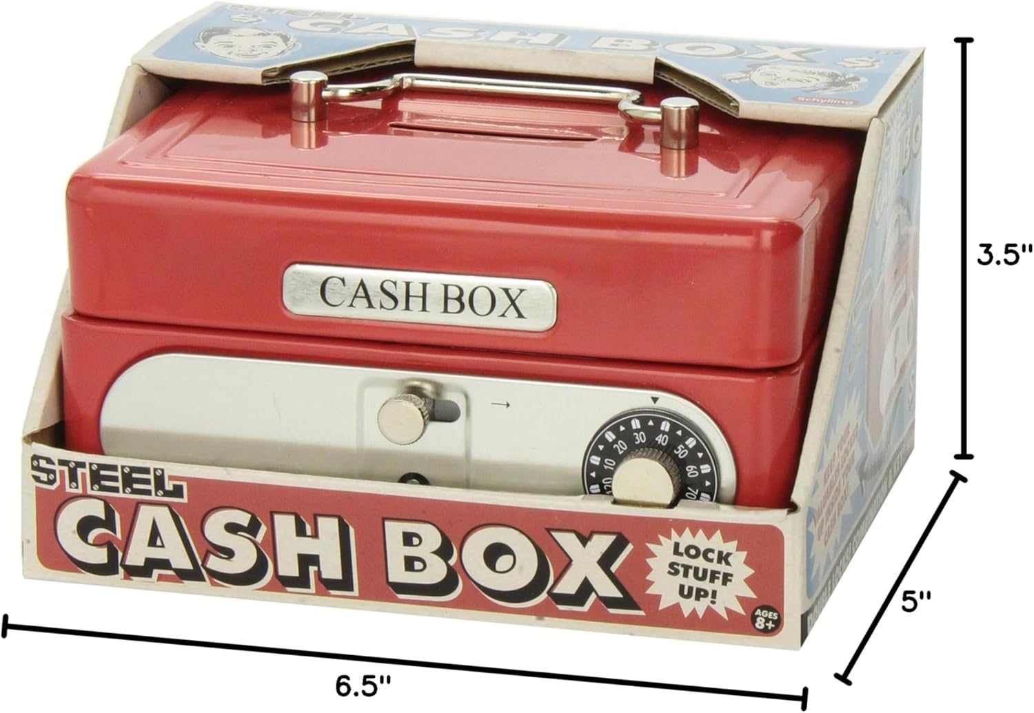 Schylling Locking Cash Box Red. 1 EA - Image 6