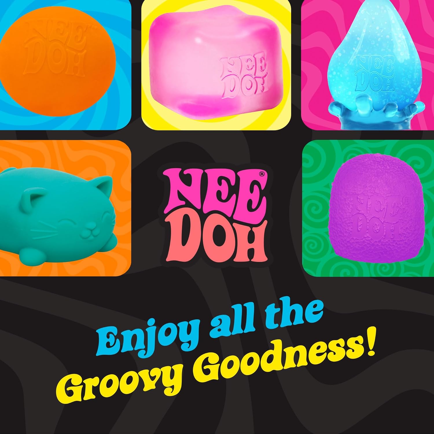 Schylling NeeDoh Glow in The Dark - Sensory Squeeze Toy - Gratifying Glowing Glob - 2.5 Wide - Glow in The Dark (Pack of 1) - Image 6