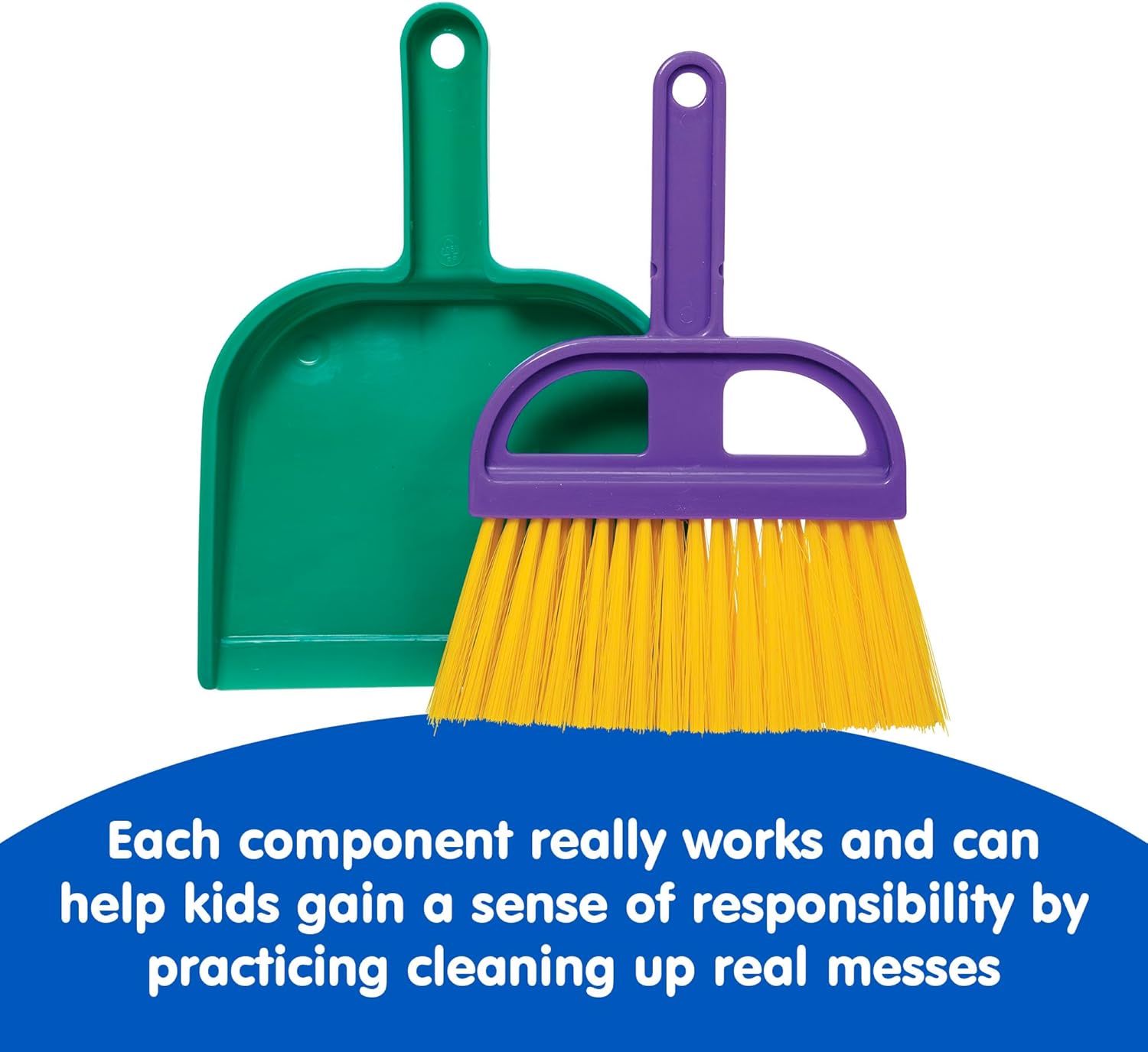 Schylling Children-s Broom Set - Kids Pretend Play Cleaning Kit - Includes Broom. Dustpan. and Brush - Ages 3 and Up - Image 6