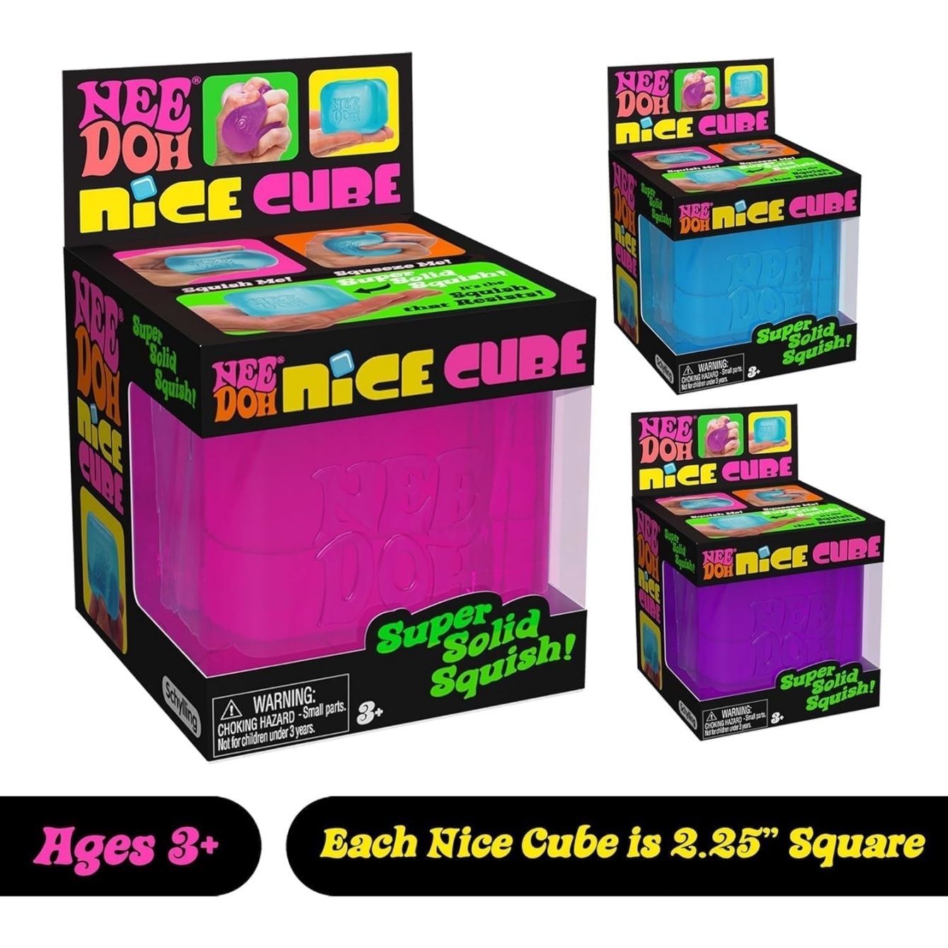 NeeDoh Nice Cube - Solid Squish - 2.25 Cube - Image 2