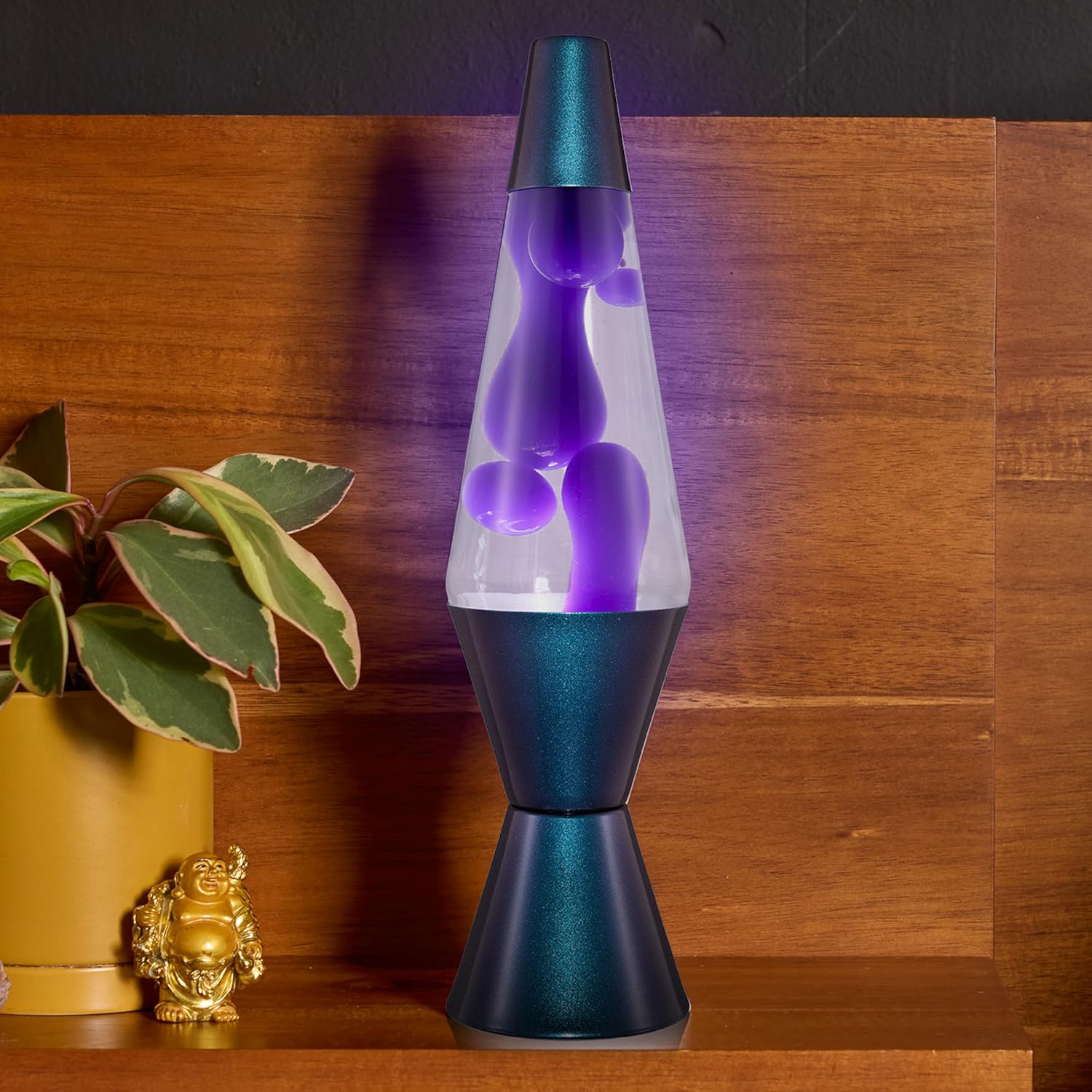 Lava The Original Lamp - 14.5 Black Iris ?C Classic Liquid Motion Lamp - Purple Wax and Clear Liquid - Item #2425 (Amazon Exclusive) - Image 4