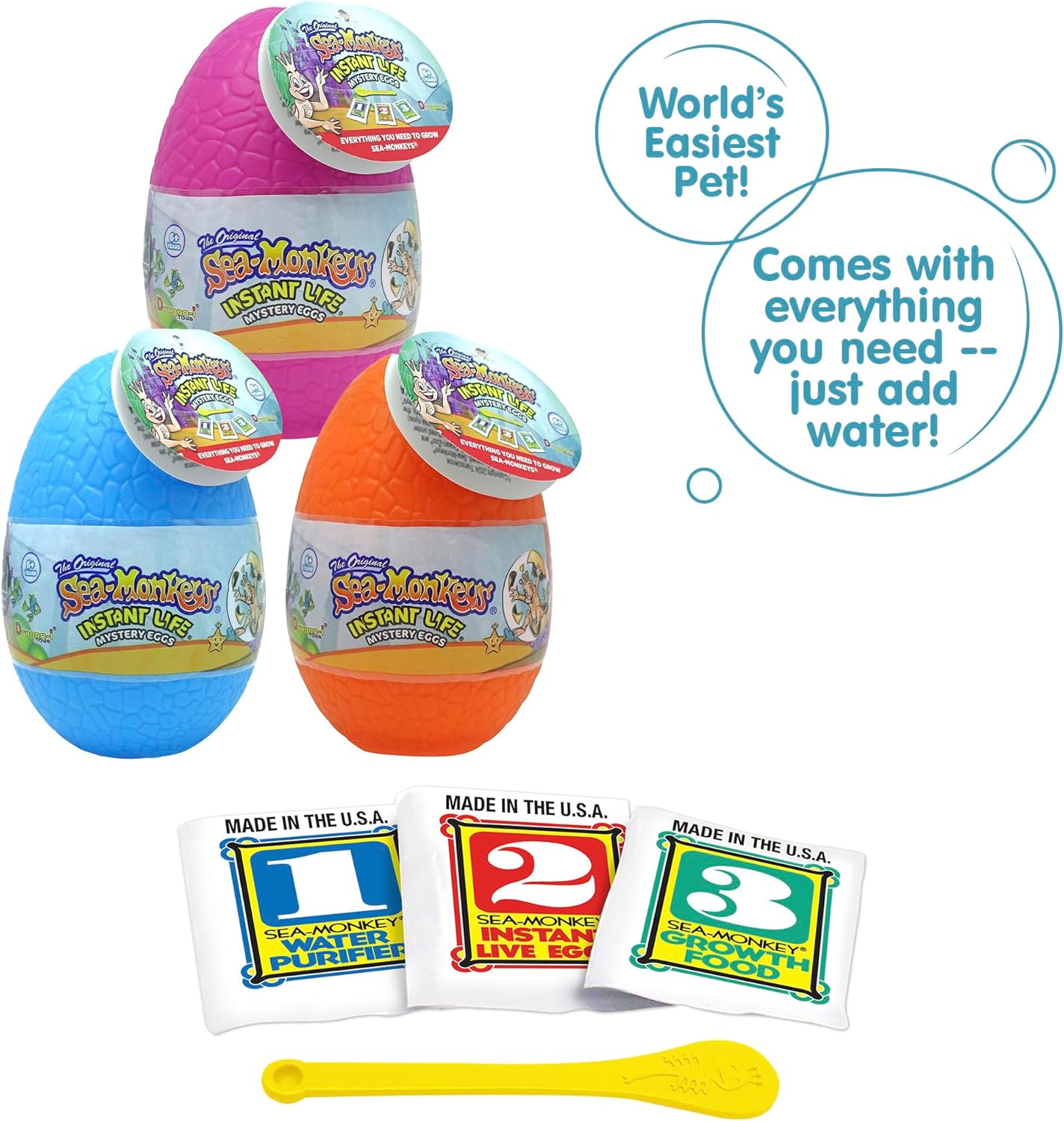 Sea-Monkeys? Egg Instant Life - World-s Only Instant Pets? - Assorted Colors - Ages 6+ (Pack of 1) - Image 5