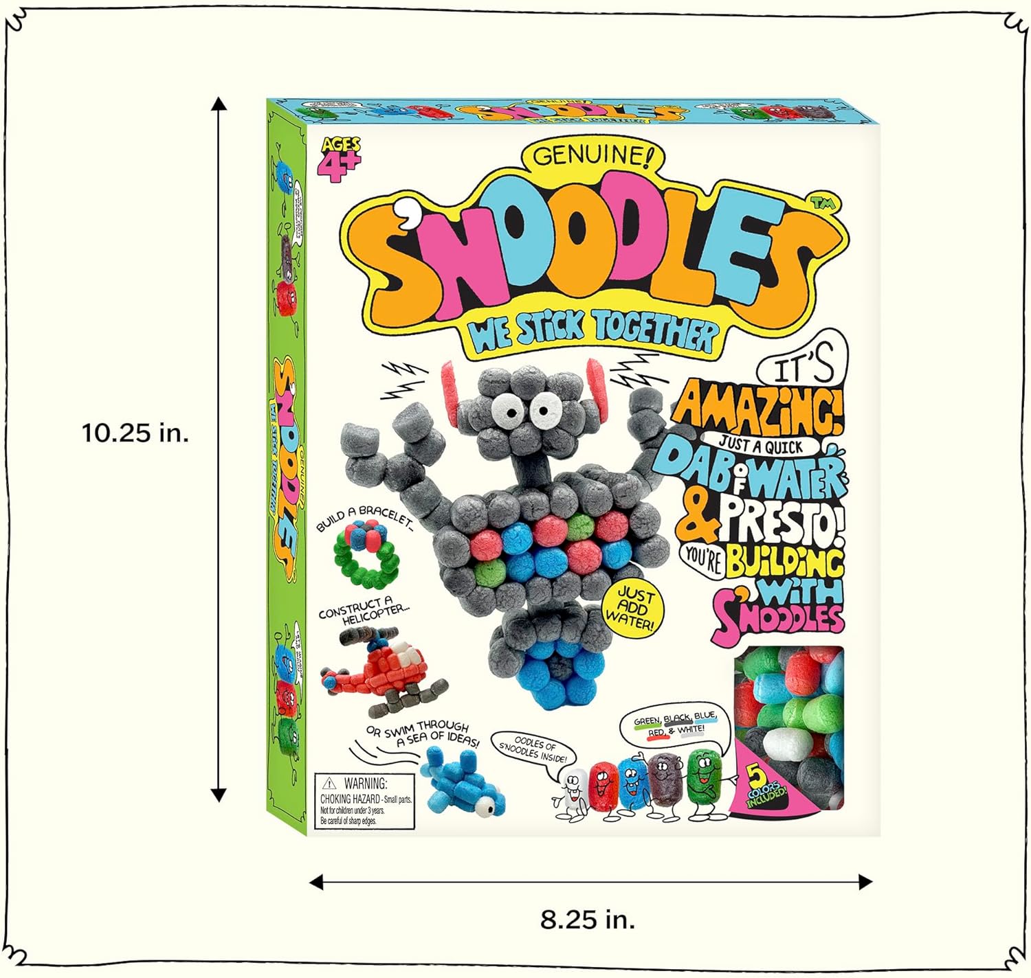 Schylling S-Noodles - Creative Building Craft Kit - Just Add Water - Ages 4 and Up - One Kit - Image 6
