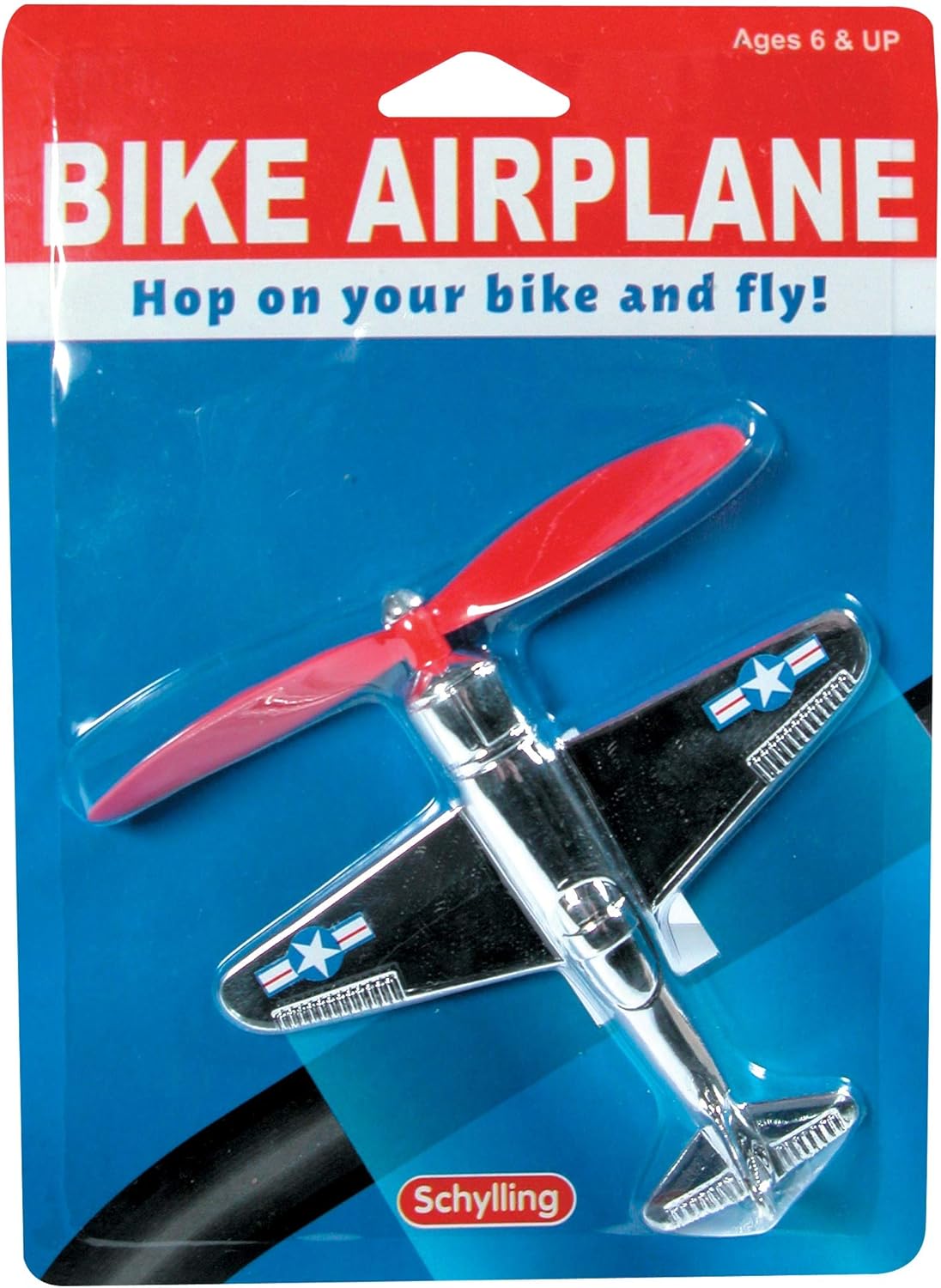 Schylling Bike Airplane - Bicycle Accessory for Handlebars with Oversized Spinning Propeller - Includes Airplane and Mounting Equipment - Ages 6 and Up - One Airplane - Image 2
