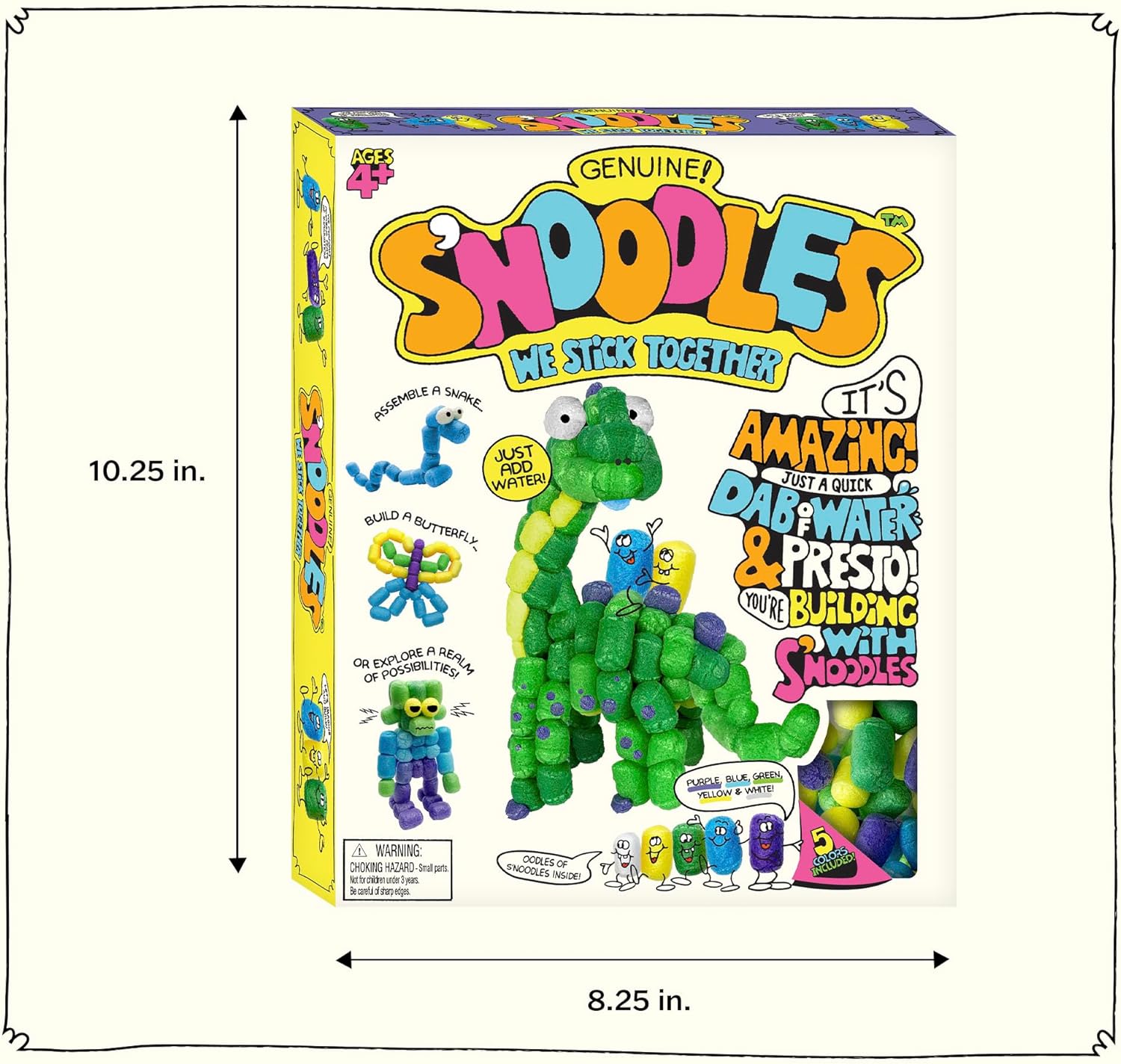 Schylling S-Noodles - Creative Building Craft Kit - Just Add Water - Ages 4 and Up - One Kit - Image 6