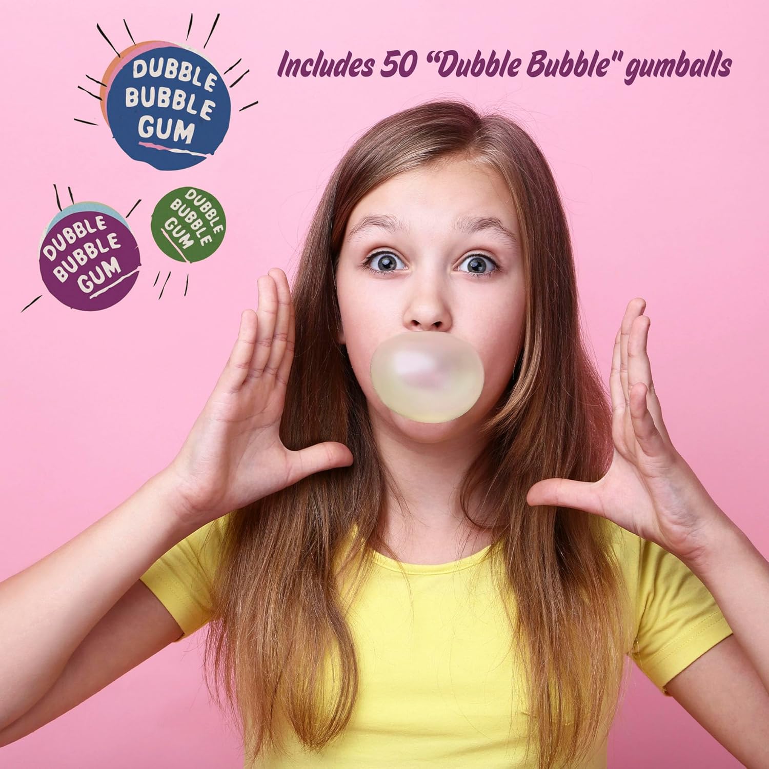 Schylling Brand Classic Retro Gumball Coin Bank - 8.5 Tall - Includes 45 Dubble Bubble Gumballs - Ages 3+ - Image 4