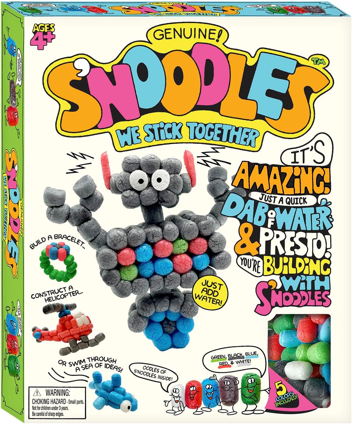Schylling S-Noodles - Creative Building Craft Kit - Just Add Water - Ages 4 and Up - One Kit