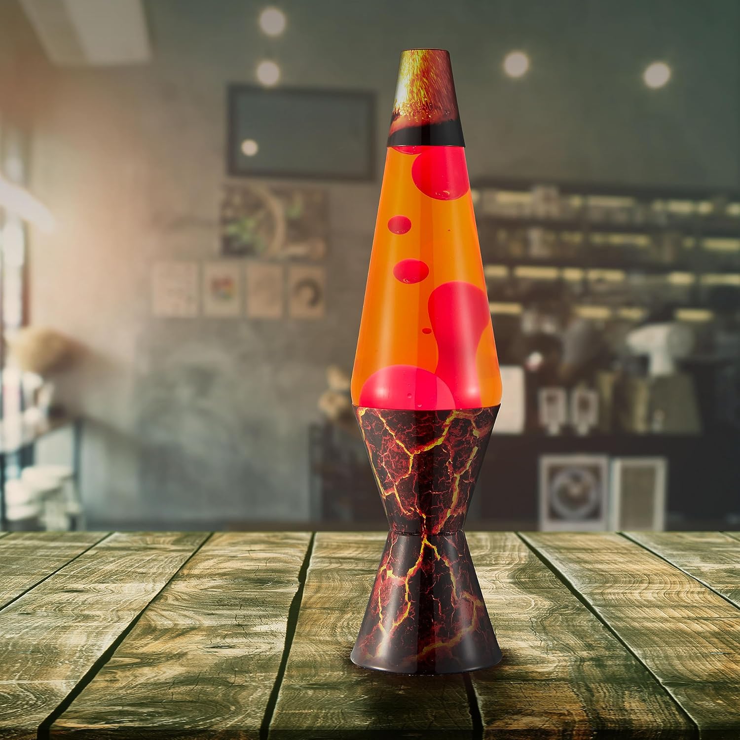 The Original Lava? Lamp - 14.5 Volcanic Crags - Classic Liquid Motion Lamp - Red Wax and Orange Liquid - #2078 (Amazon Exclusive) - Image 4